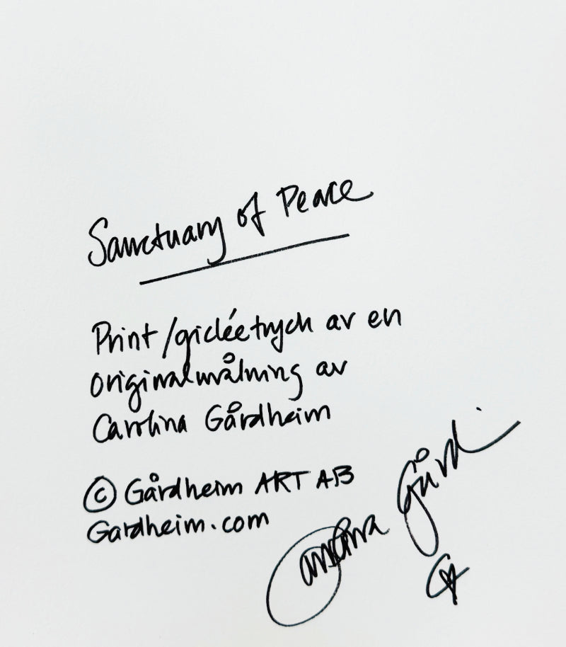 Sanctuary of Peace – färdiginramat konsttryck (40x50 cm)