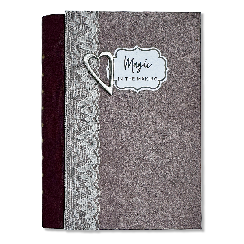 Anteckningsbok 'Magic in the making' – handgjord i återvunnet material