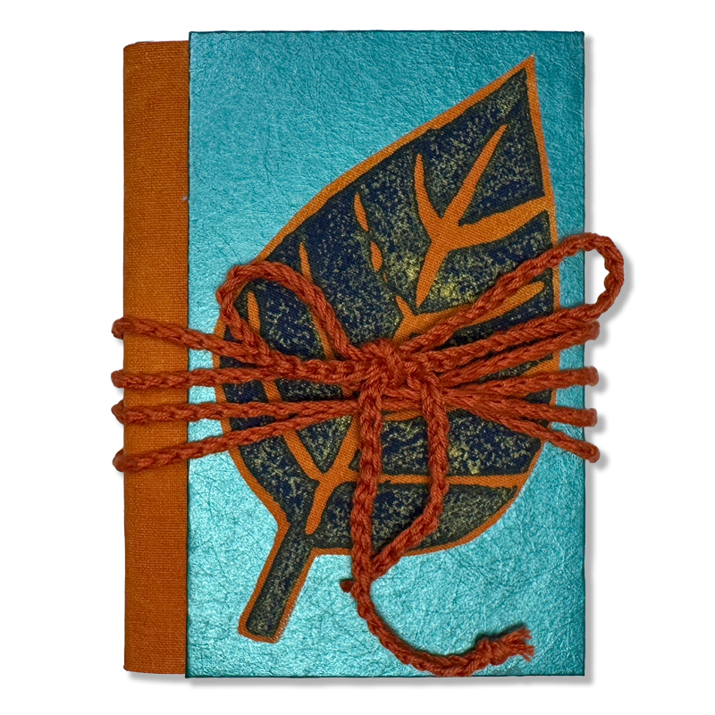 Anteckningsbok 'Mina blad' – handgjord i återvunnet material