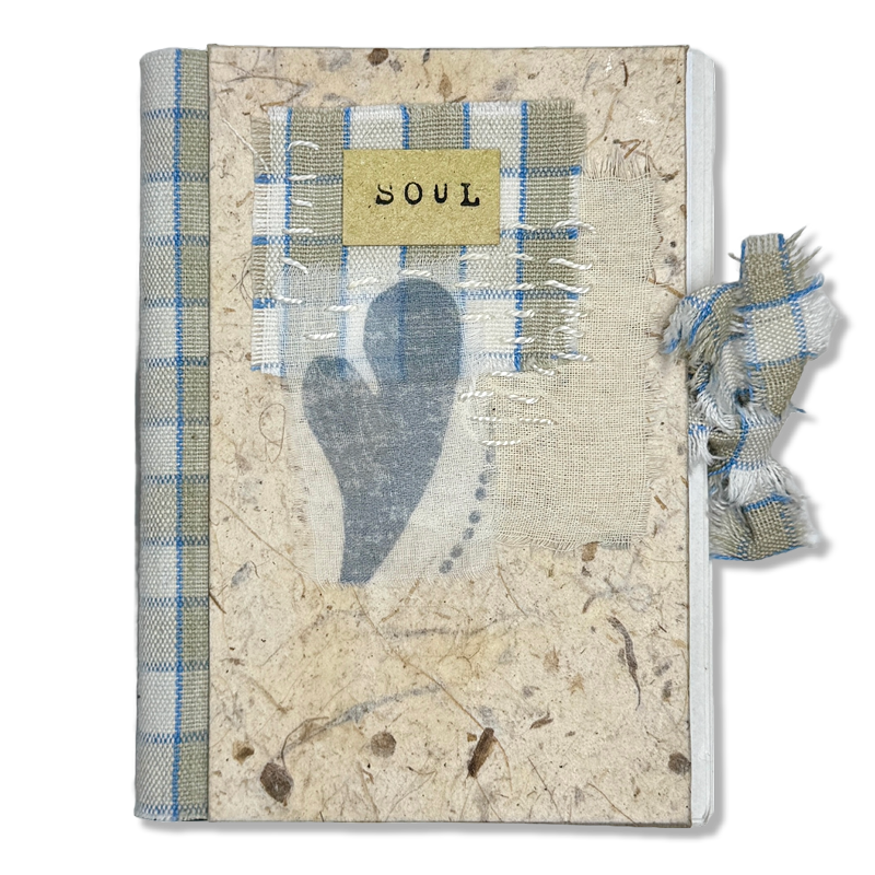 Anteckningsbok 'SOUL & HEART' – handgjord i återvunnet material