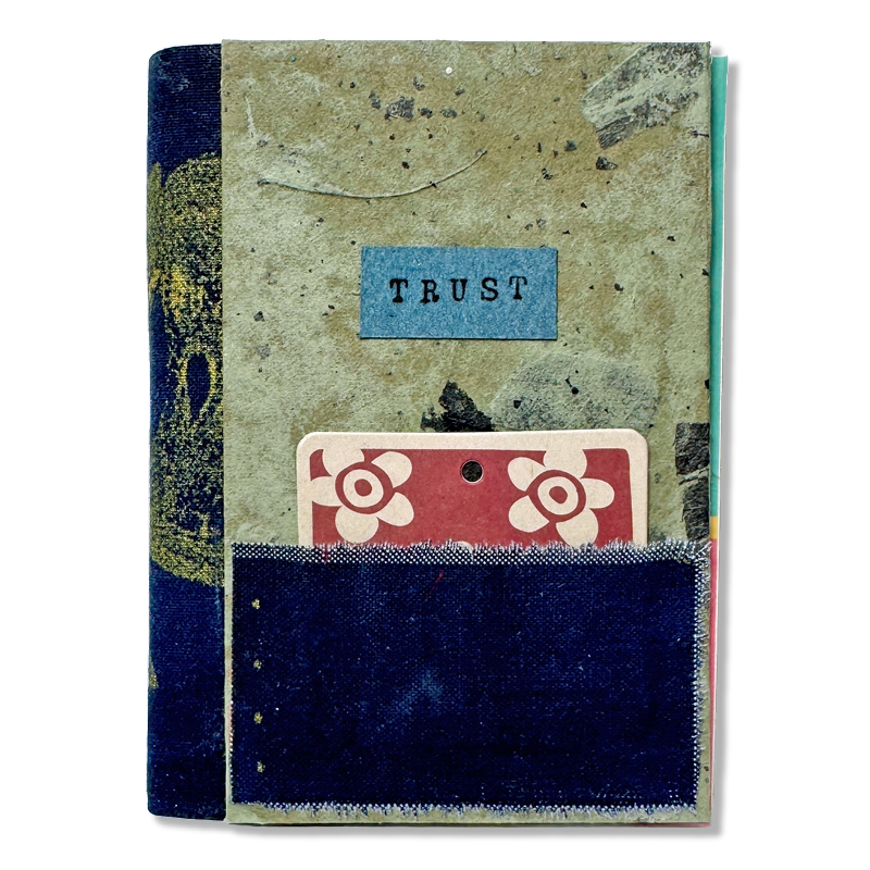 Anteckningsbok 'Trust' – handgjord i återvunnet material