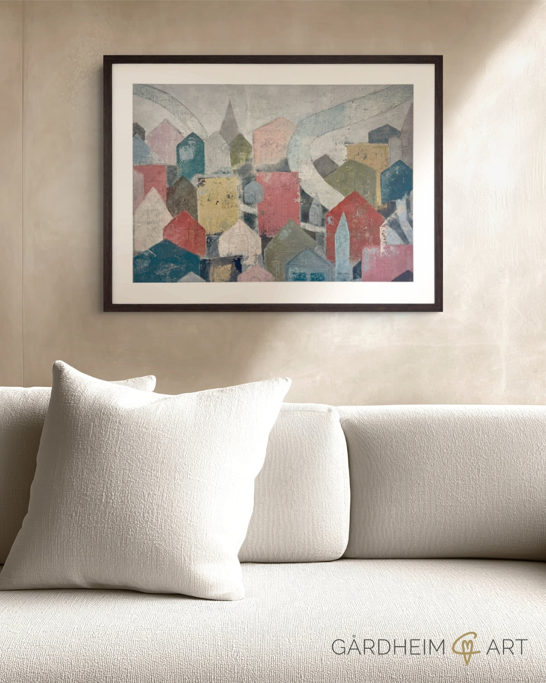 Finding My Way Home – inramat konsttryck valnöt (80x60 cm)