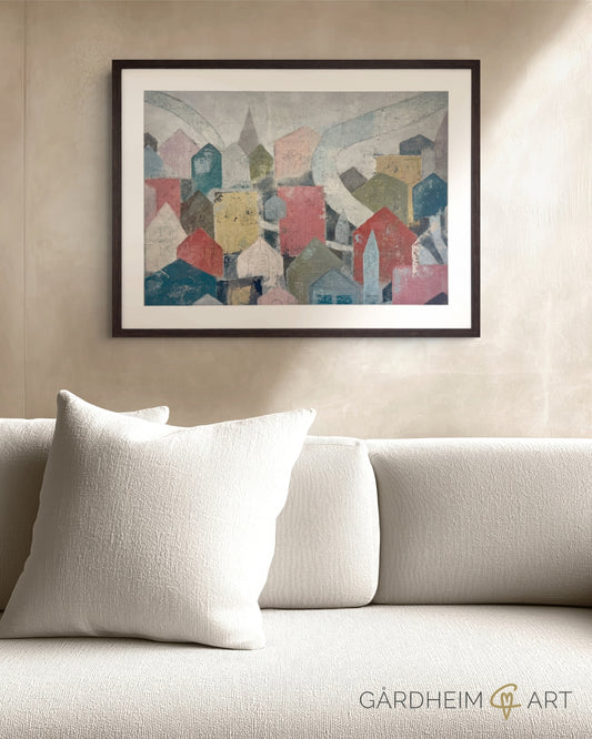 Finding My Way Home – inramat konsttryck valnöt (80x60 cm)