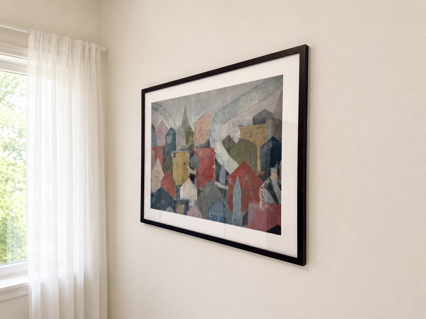 Finding My Way Home – inramat konsttryck valnöt (80x60 cm)