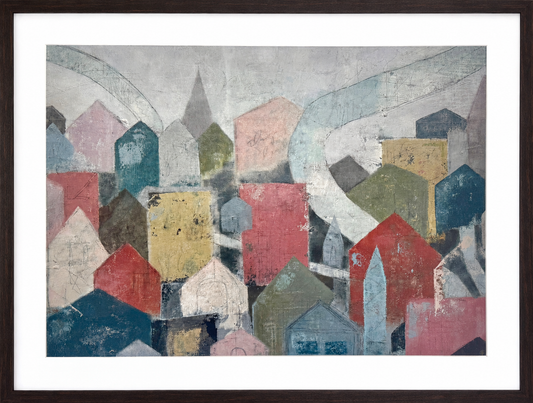 Finding My Way Home – inramat konsttryck valnöt (80x60 cm)