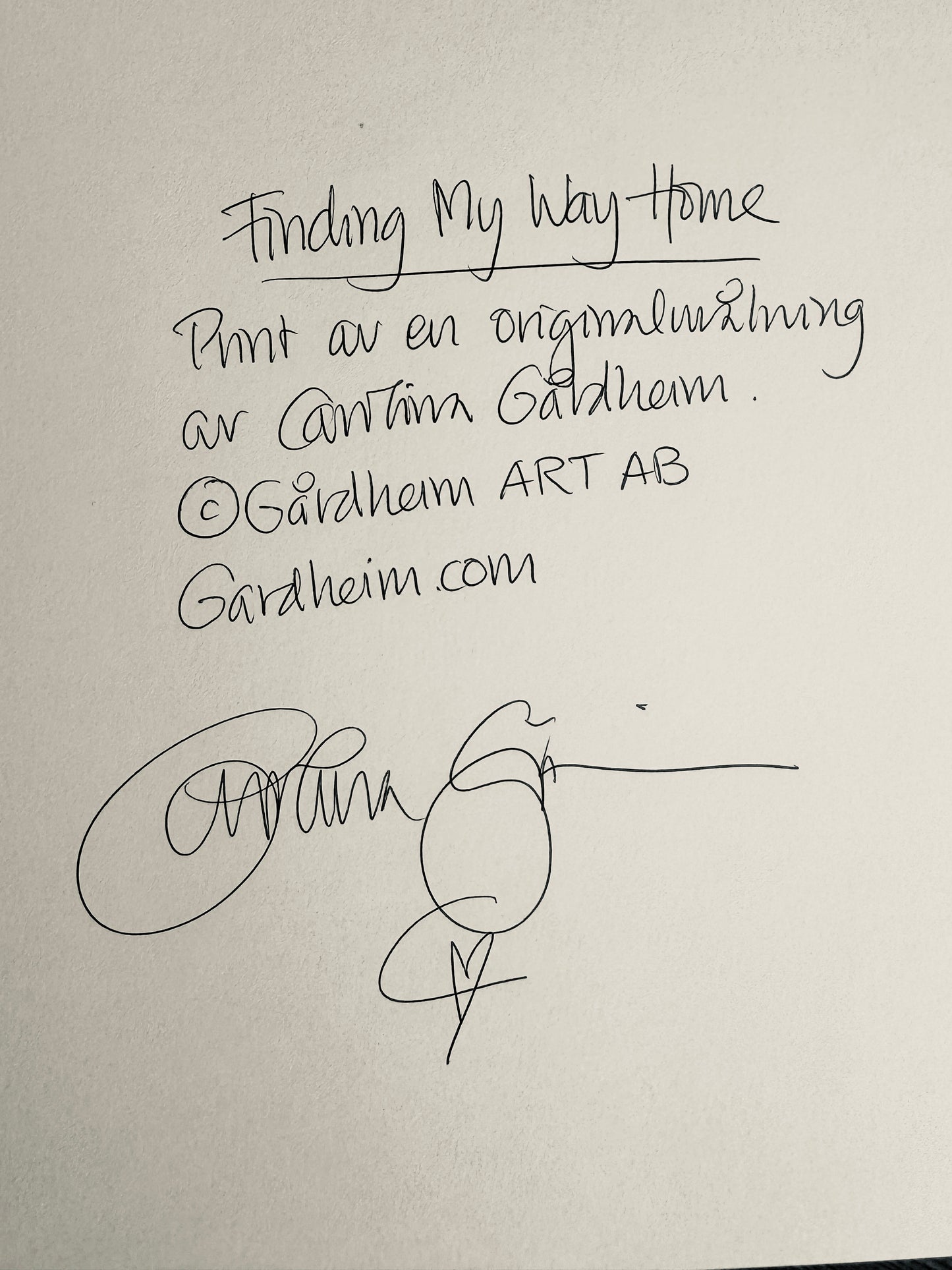 Finding My Way Home – färdiginramat konsttryck