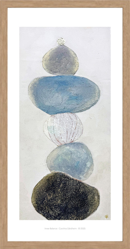 Inner Balance – inramat konsttryck (30x60 cm)