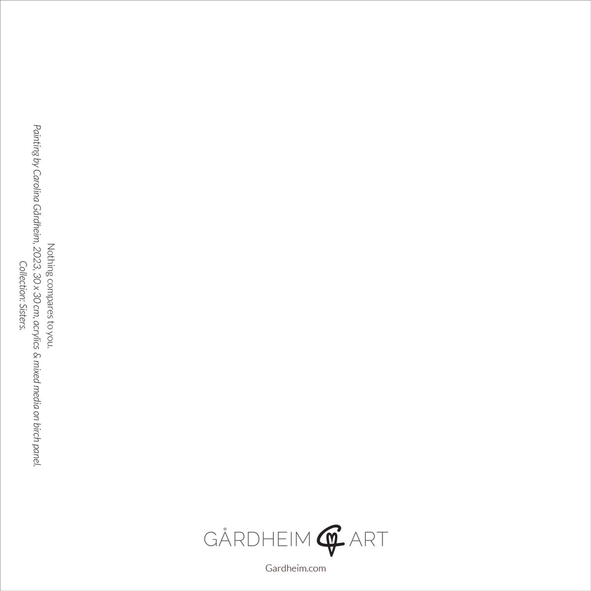 Konstkort Nothing Compares to You