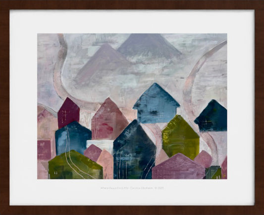Where Peace Finds Me – inramat konsttryck (50x40 cm)
