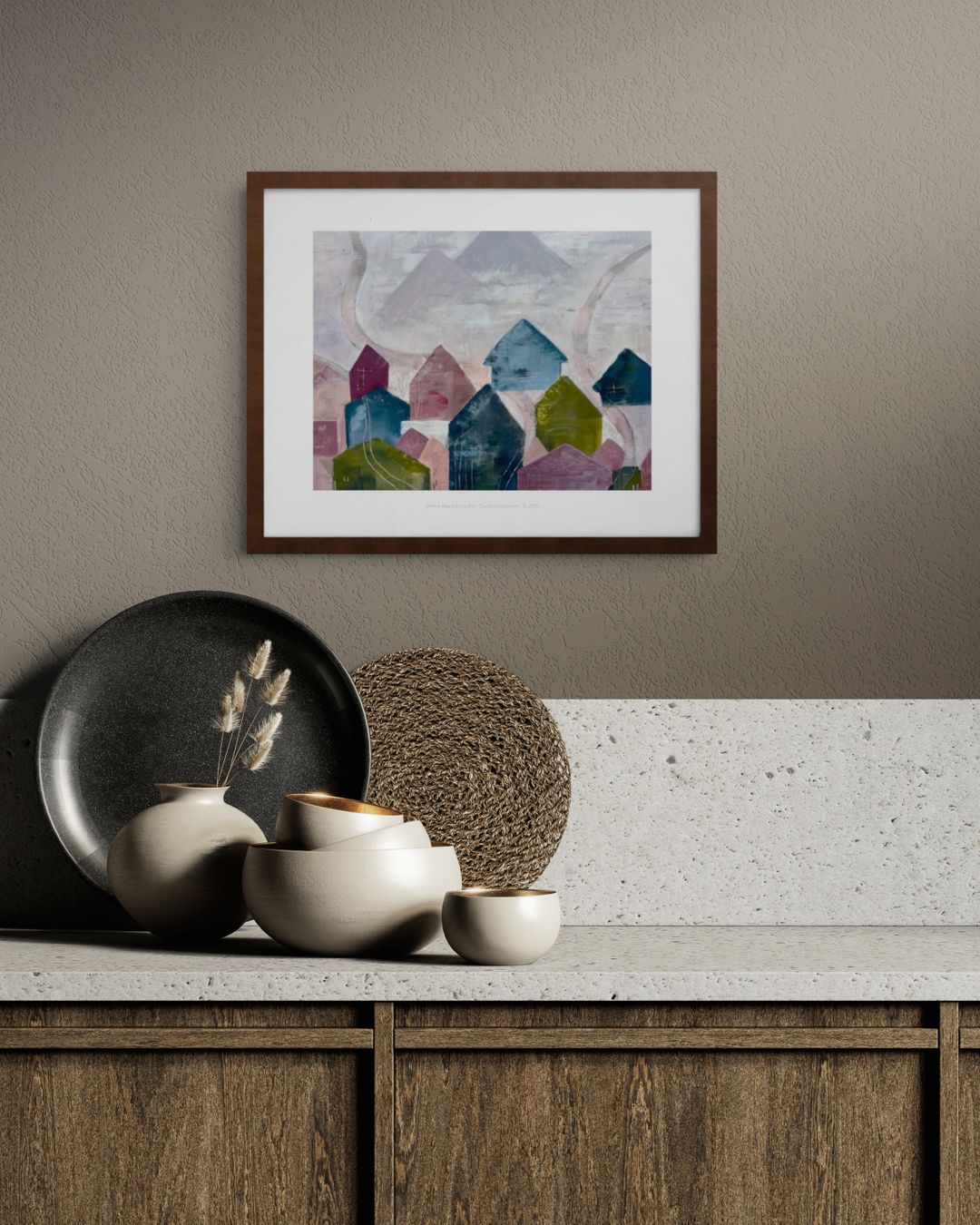 Where Peace Finds Me – inramat konsttryck (50x40 cm)